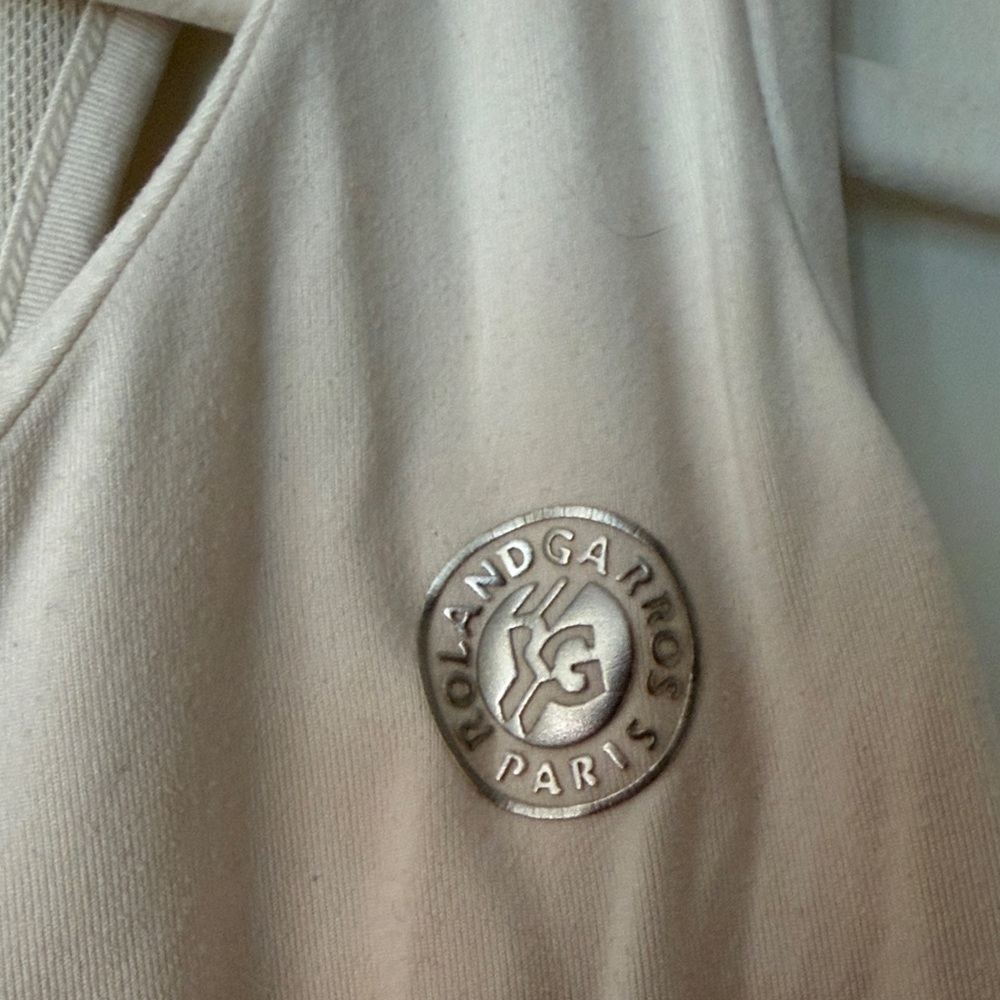 adidas Roland Garros white athletic tennis tank top - Picture 4 of 7